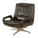 Black Leather Arm Chair By Artifort