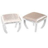 Pair of Lucite Footstools