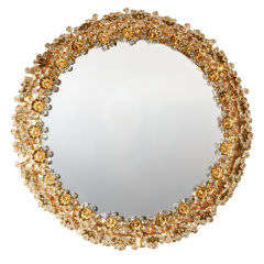 Vintage Lobmeyr Round Backlit Mirror