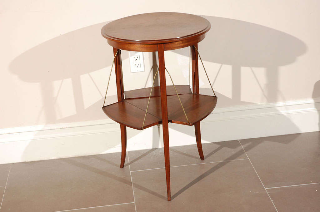 English mahogany bookshelf/table, circa 1900