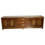 Dark burl credenza