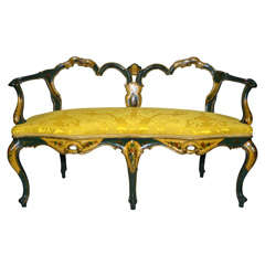 Gorgeous  painted Venitian  settee .