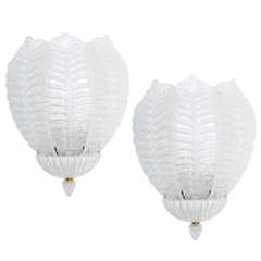 Vintage Barovier Three Leaf Sconces 9