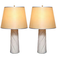 A Pair of American Plaster Table Lamps