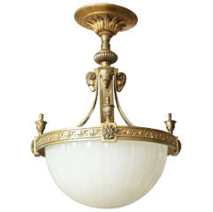 A Round Flush-mounted Ceiling Light
