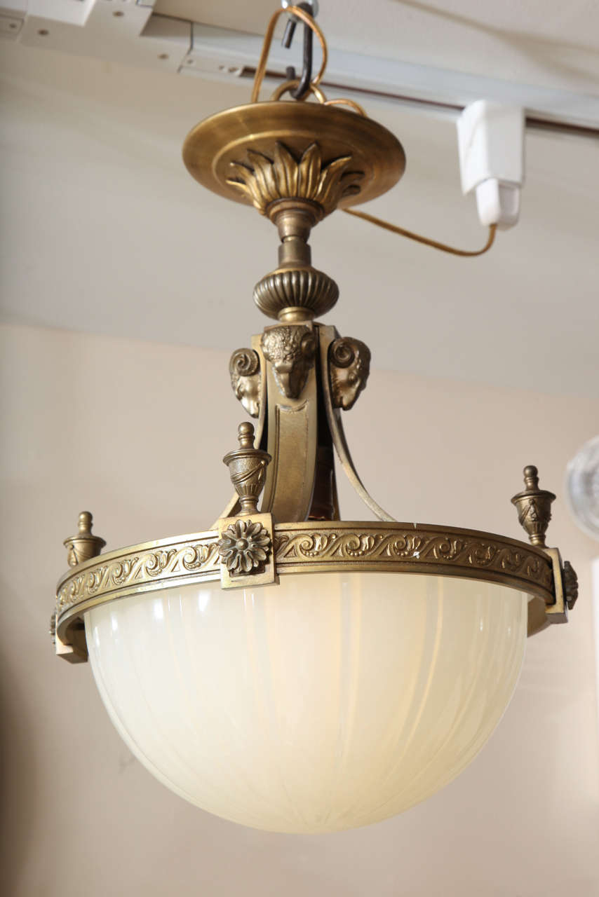 A Round Flushmounted Ceiling Light at 1stdibs