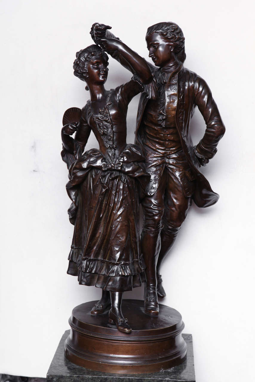 A very Finley cast French 19 century Bronze sculpture of a couple dancing after Henri Ple.
Stock Number: SC2