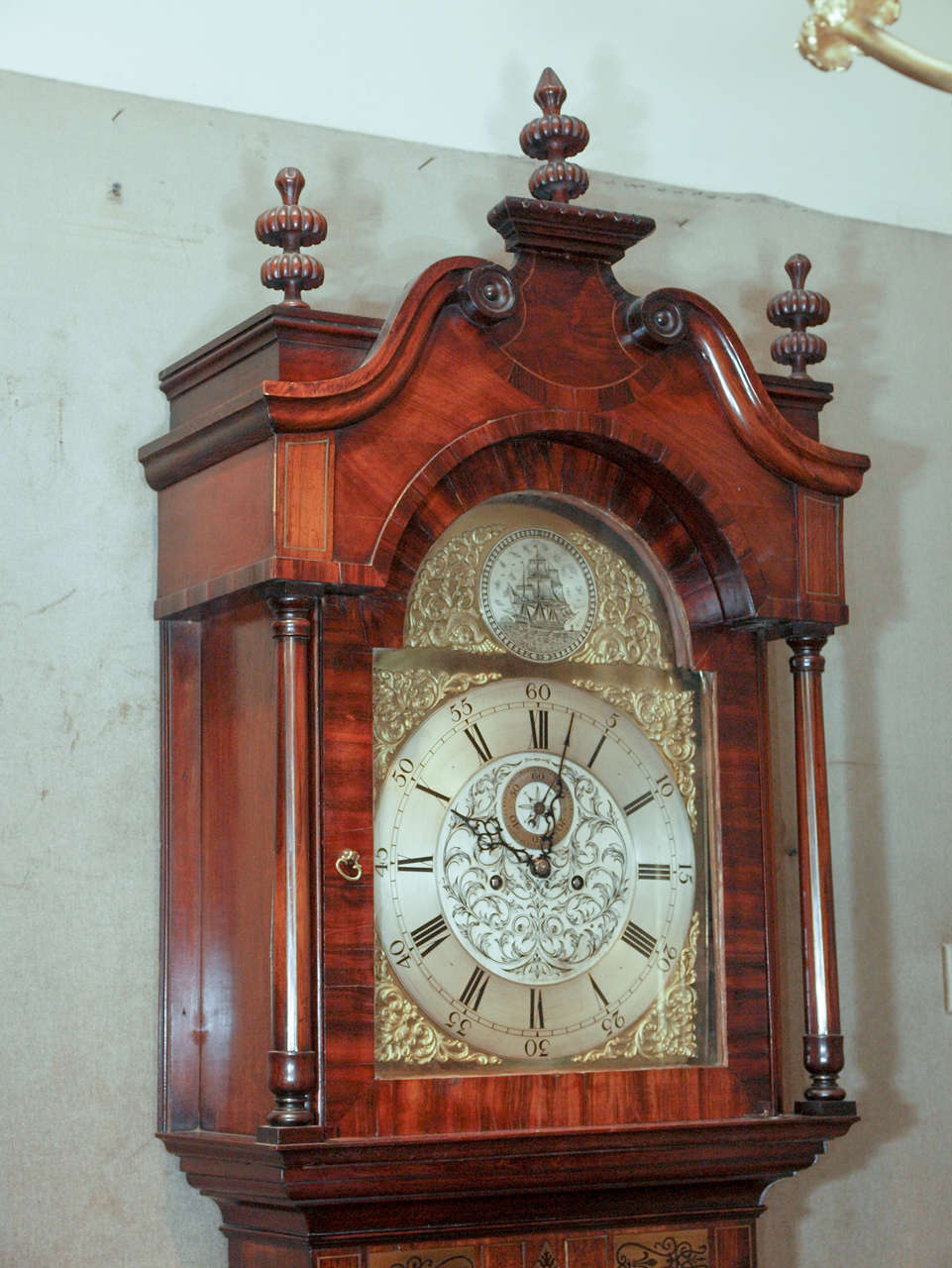 Antique English Northern Lancastershire Grandfather Clock In Excellent Condition In New Orleans, LA