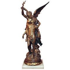 Antique French Original Bronze Casting "Immortalite"