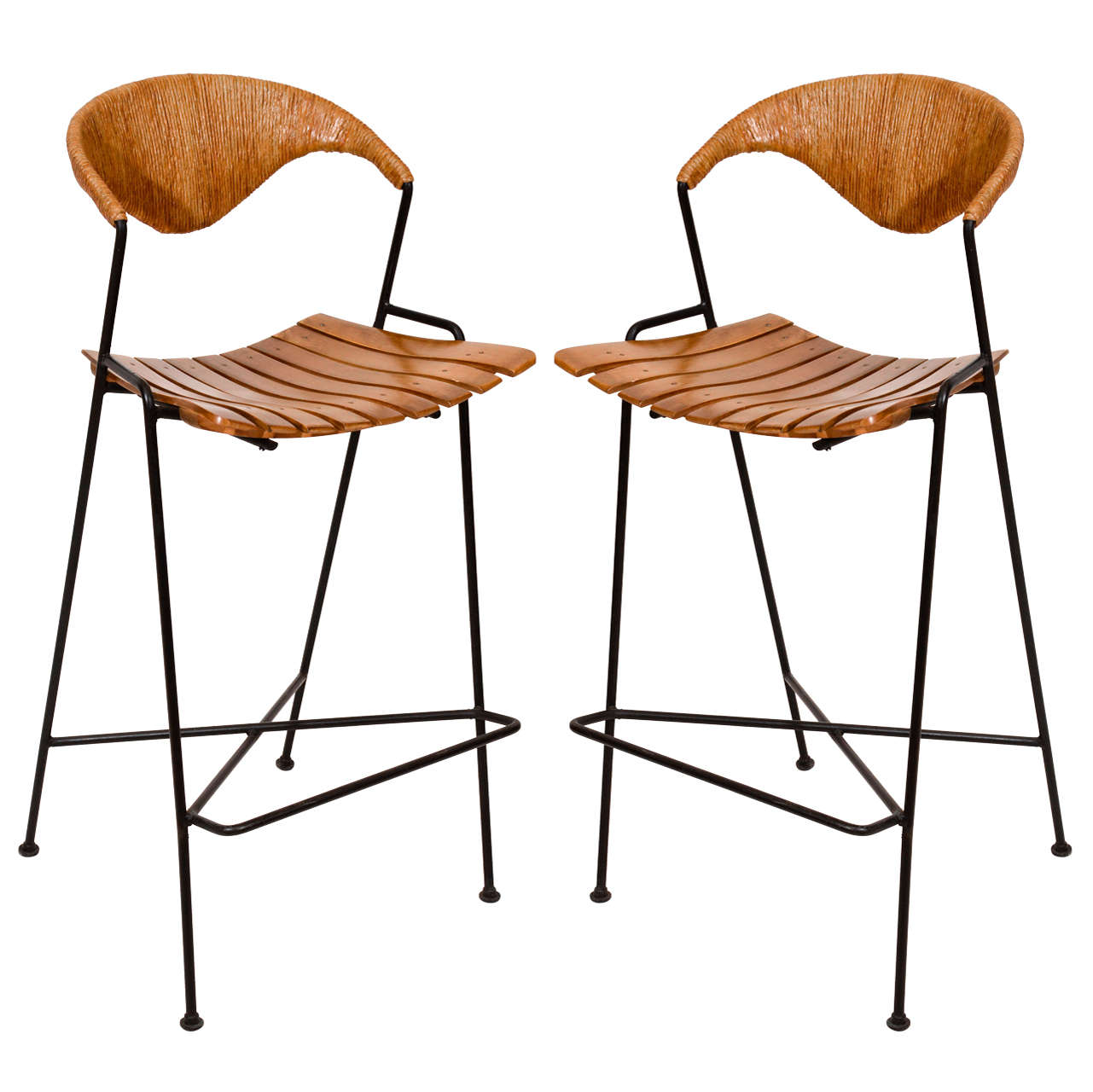 Pair Of Arthur Umanoff Bar Stools At 1stdibs Pair Of Arthur Umanoff Bar Stools For