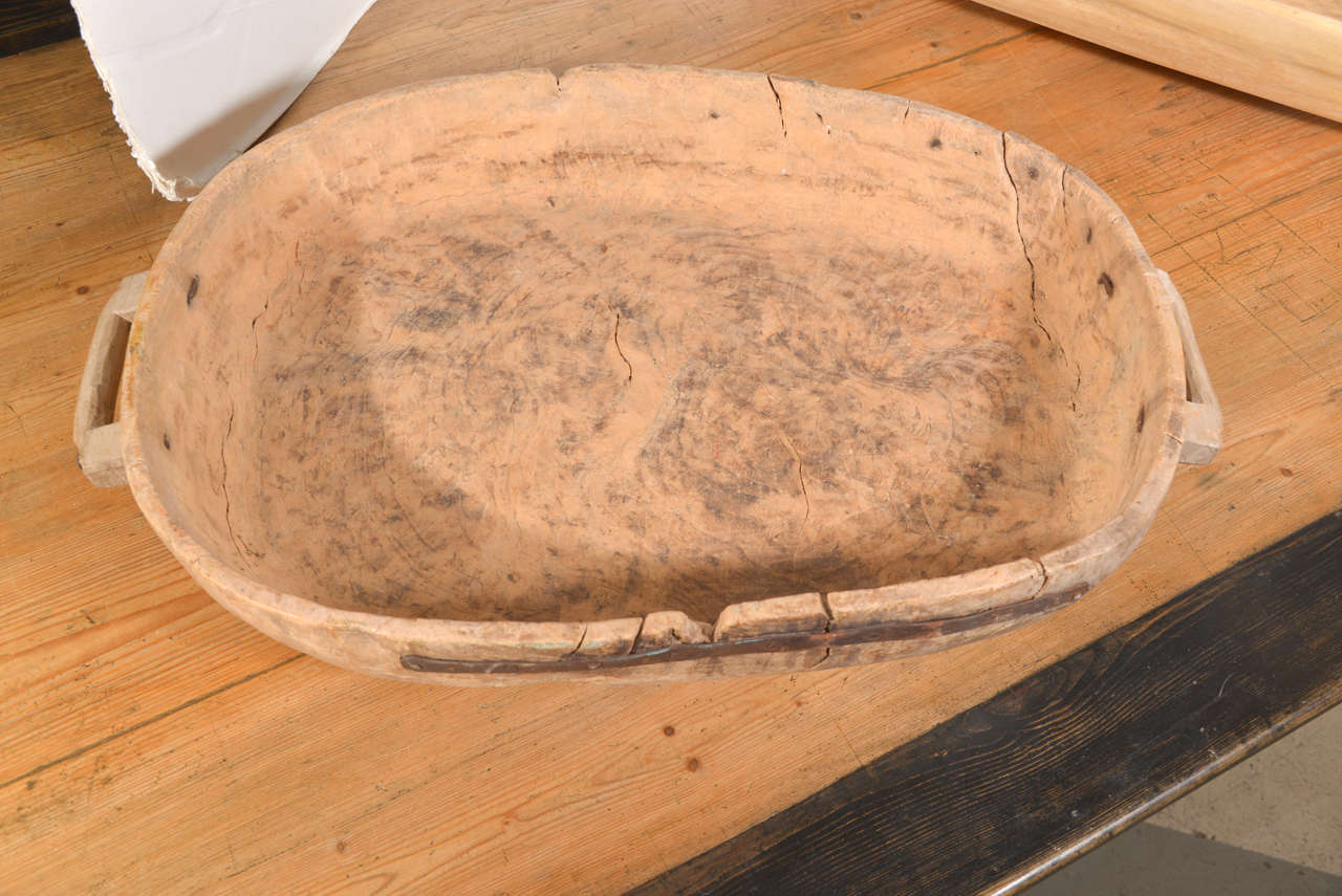 French Primitive Swedish Wooden Dough Bowls