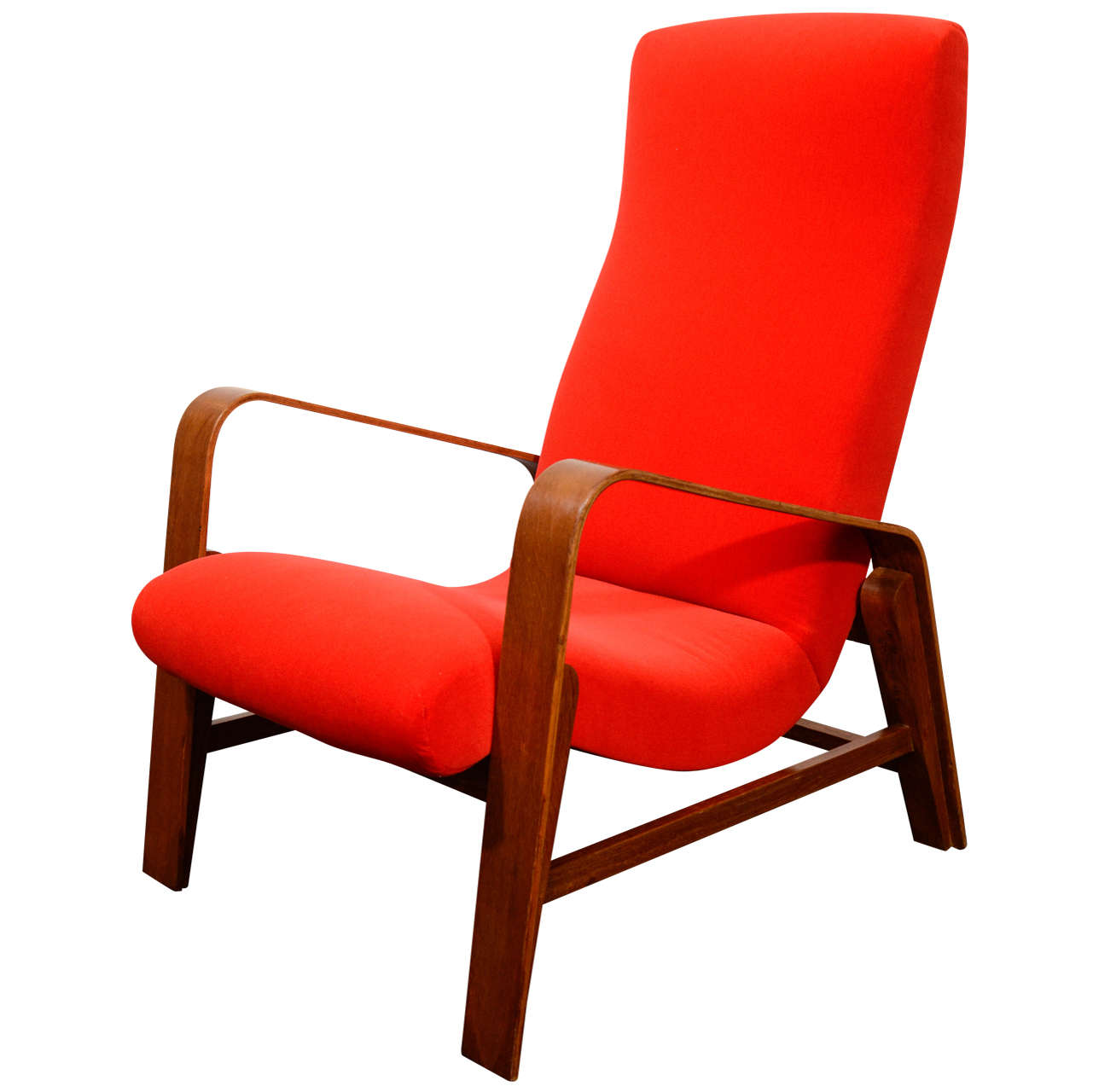 Red Armchair by Renou and Genisset