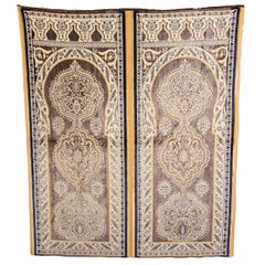 Antique Moroccan Moorish Silk Textile Tapestry Wall Hanging Hiti