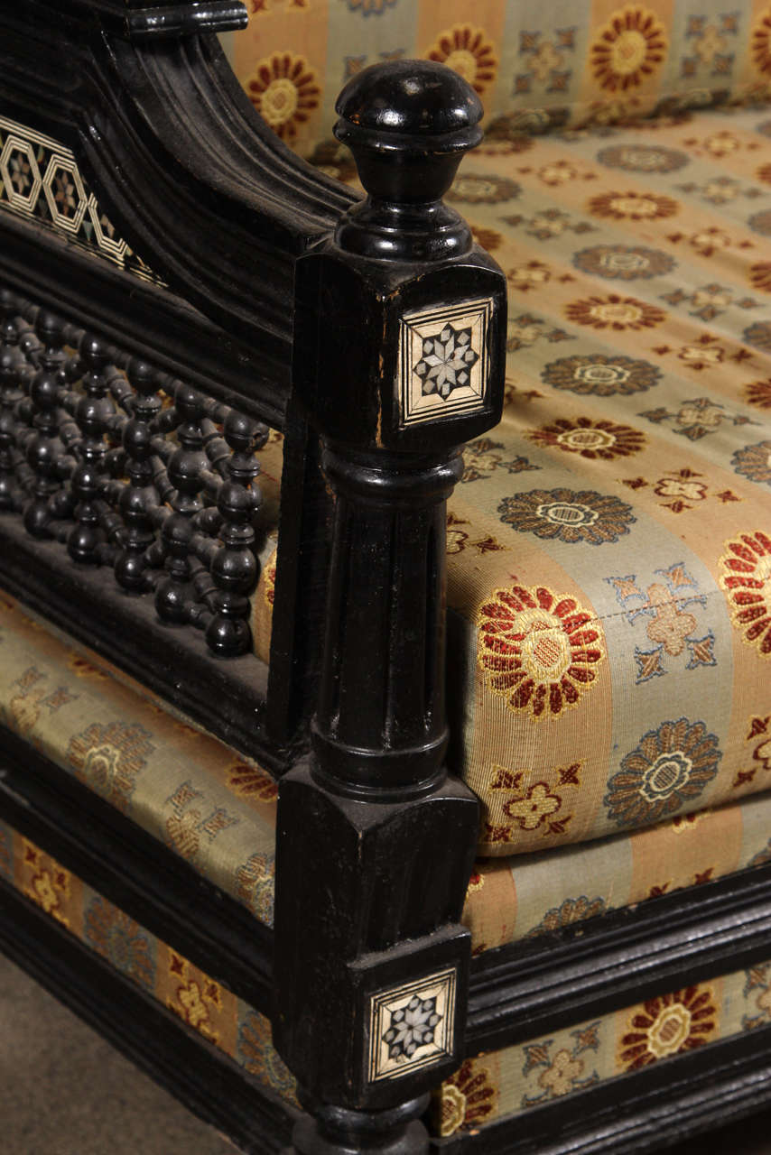 Islamic Middle Eastern Moorish Settee and Two Armchairs