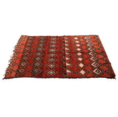 Vintage Moroccan Red Tribal Rug 1
