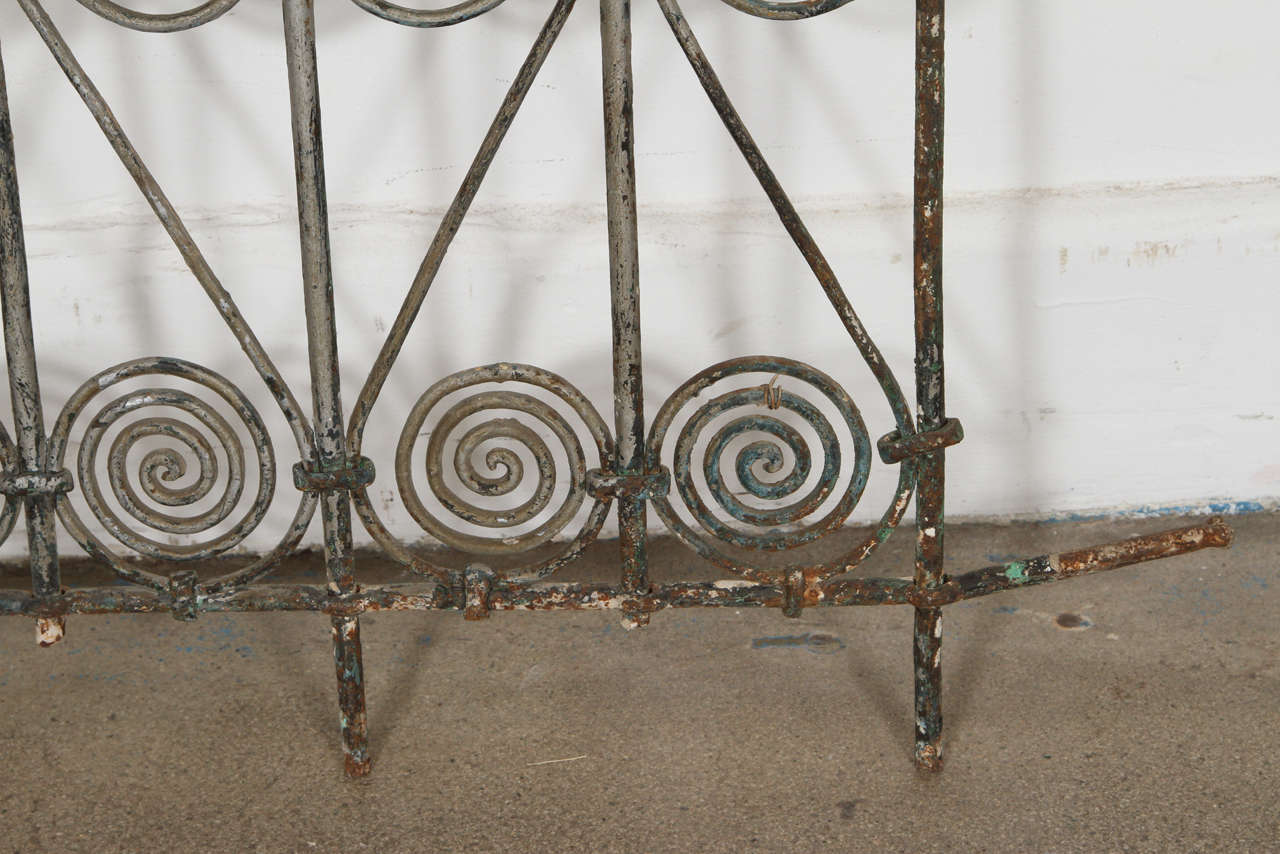 Antique Moroccan Moorish Wrought Iron Window Grille In Distressed Condition In North Hollywood, CA
