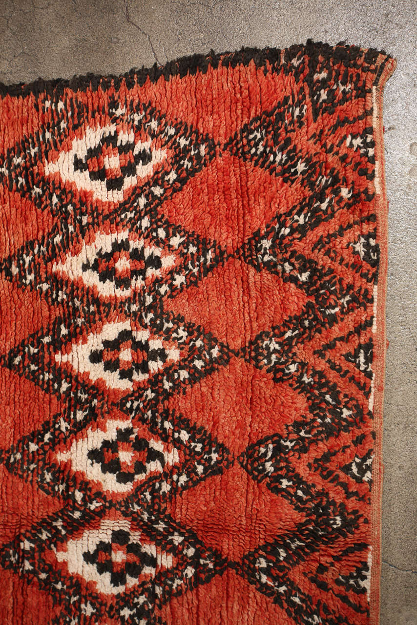Vintage Moroccan Red Tribal Rug North Africa For Sale at 1stDibs red