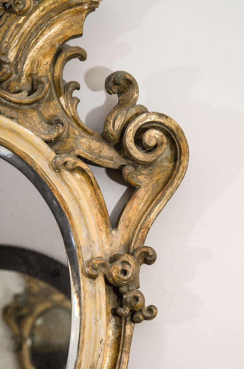 A 19th Century Italian Baroque Style Giltwood Mirror 1