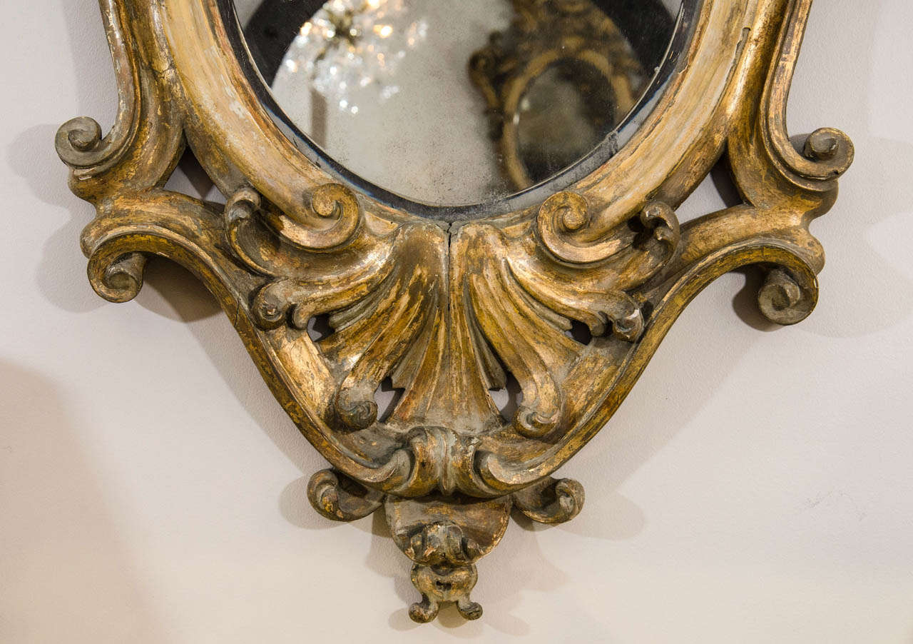 A 19th Century Italian Baroque Style Giltwood Mirror 2