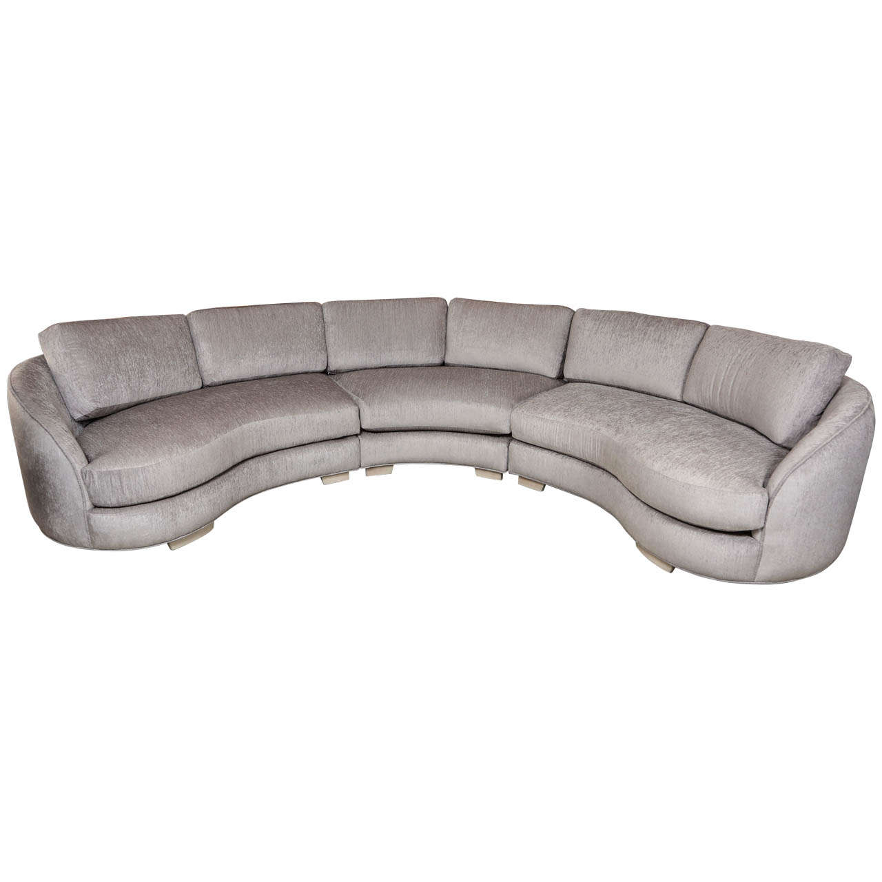 Beautiful Curved Sectional Sofa in Three Parts