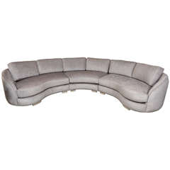 Beautiful Curved Sectional Sofa in Three Parts