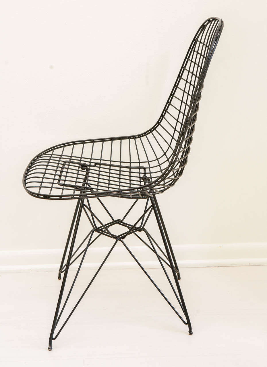 Mid-20th Century Set of Four Herman Miller Eames Wire Chairs