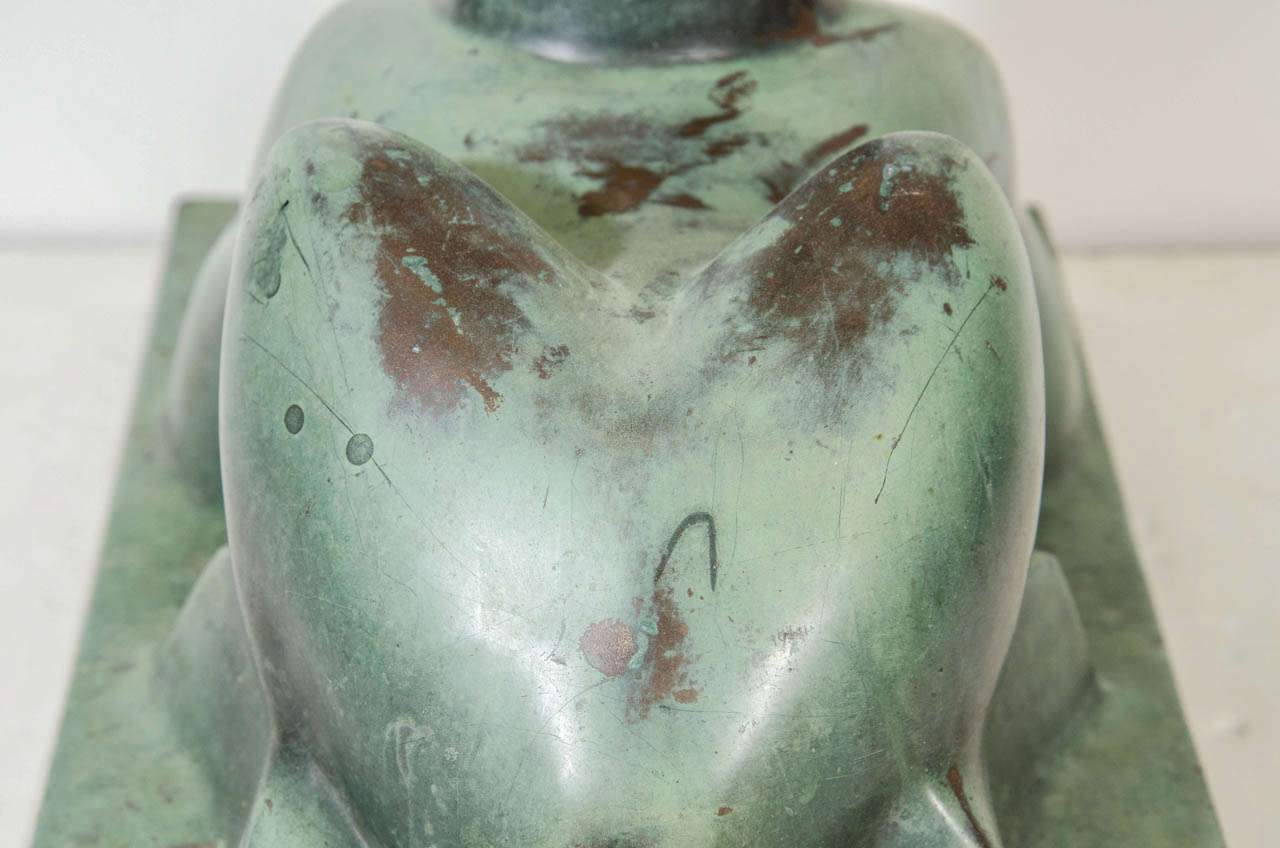 Sculpture en bronze Art Déco d'Anatobis par Roman Bronze Works en vente 2