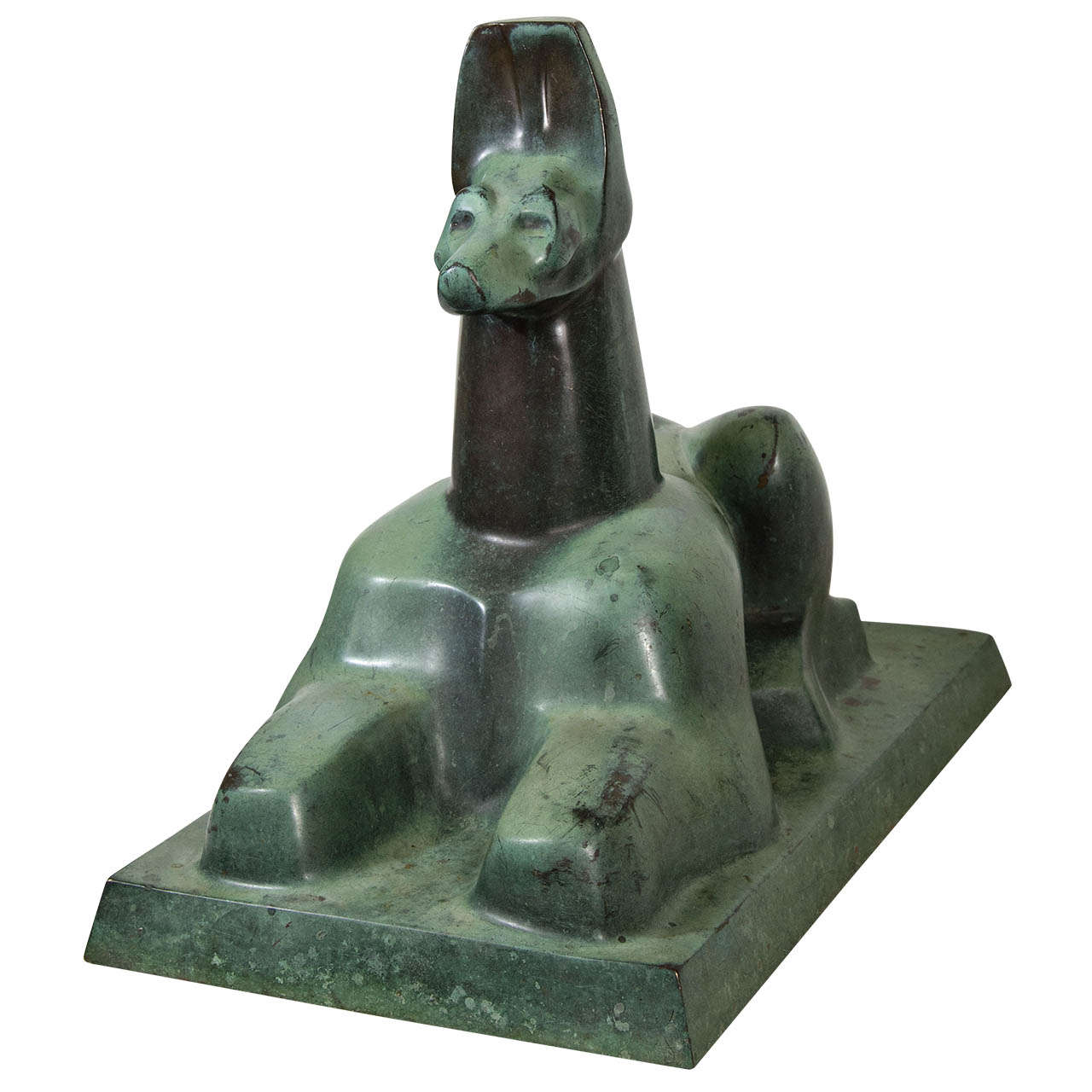 Art Deco Bronze Sculpture of Anubis by Roman Bronze Works For Sale
