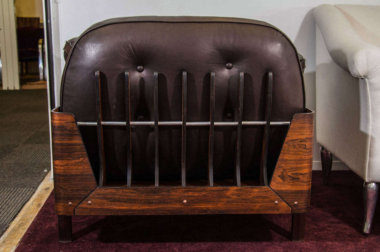 Mid-Century Modern A Mid Century Skeleton Back Lounge Chair by Jorge Zalszupin