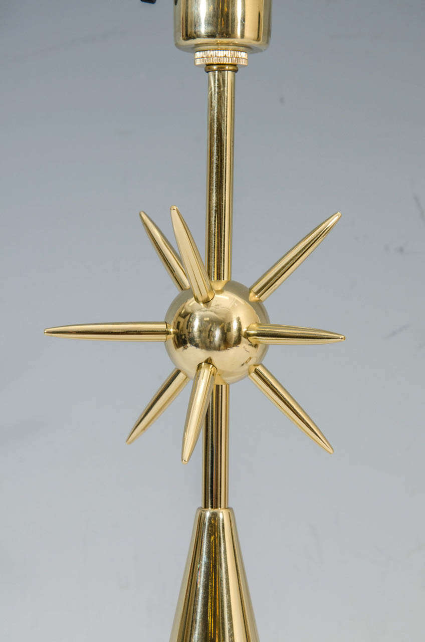 Mid-Century Modern A Mid Century Brass Sputnik Table Lamp by Laurel