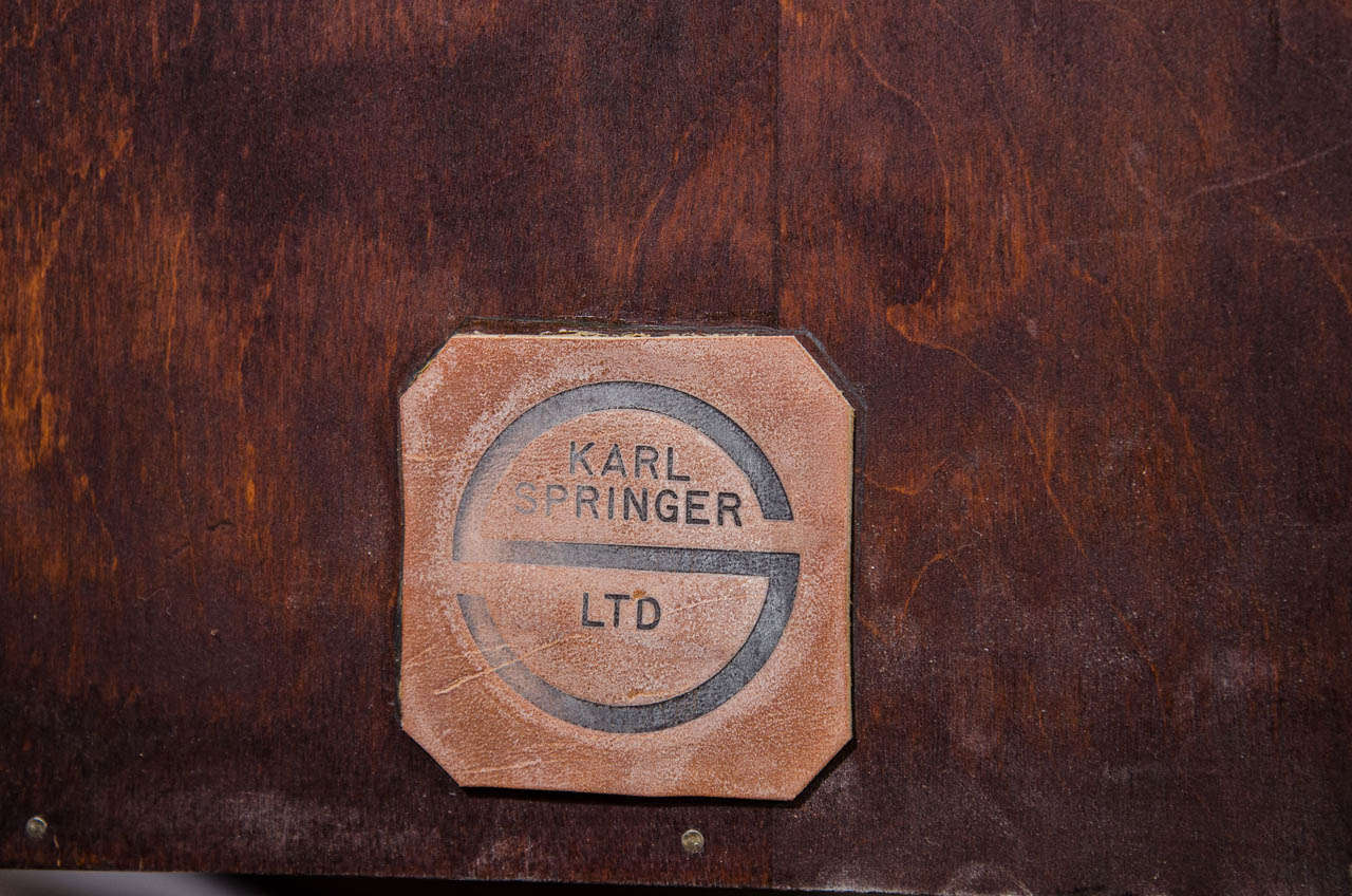 Shagreen Midcentury Karl Springer Custom Order  Serving Table with Original Label