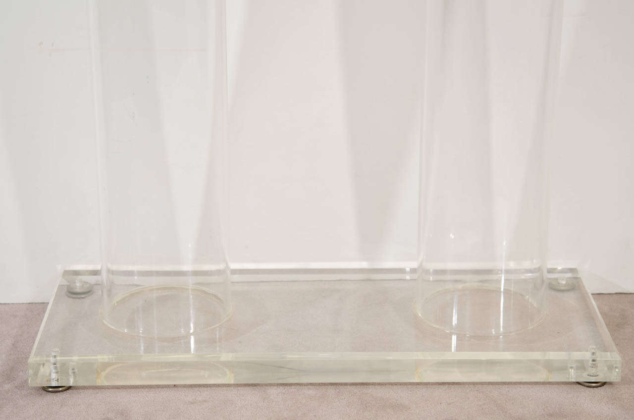 Unknown A Mid Century Pair of Lucite Console Tables