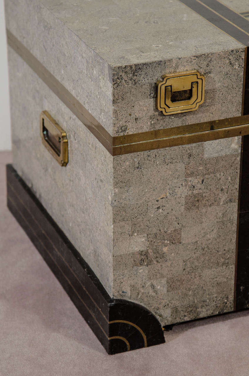 American Robert Marcius Tessellated Stone Trunk for Casa Bique