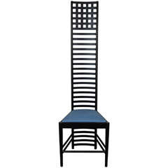 A Charles Rennie Mackintosh Hill House High Back Chair by Cassina