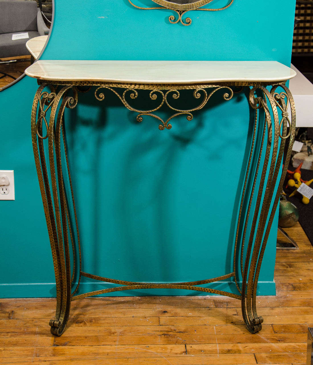 Mid Century Italian Console Table and Mirror Attributed to Pier Luigi Colli In Good Condition In New York, NY