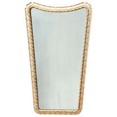 Vintage Rare Carved Mirror by Giovanni Garibaldi