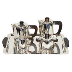 Vintage Exceptional Art Deco Coffee and Tea service Set by Christofle