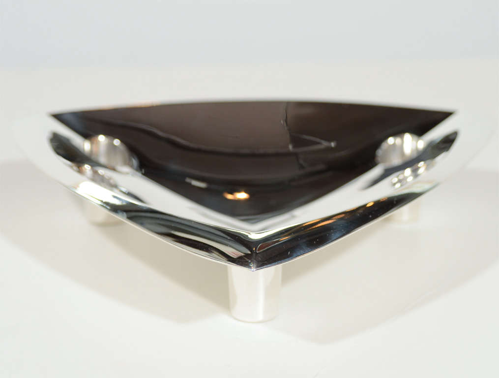 Mid-20th Century Sophisticated Mid-Century Modernist Tiffany & Co Sterling Silver Candleholder