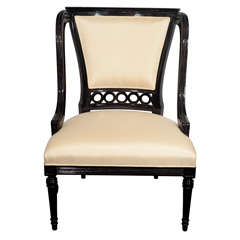 Sophisticated Mid-Century Modernist Chair in the Manner of Frances Elkins 2