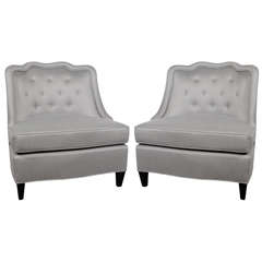 Pair of Hollywood Slipper Chairs by Dorothy Draper