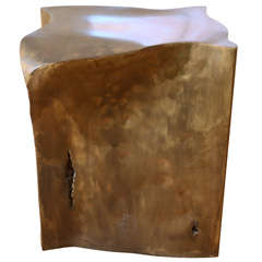 Rare Sculptural Bronze Cube by Philip & Kelvin LaVerne