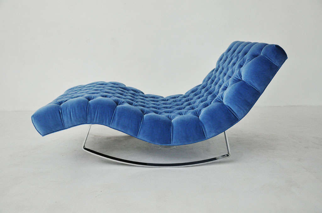 Late 20th Century Adrian Pearsall rocking chaise