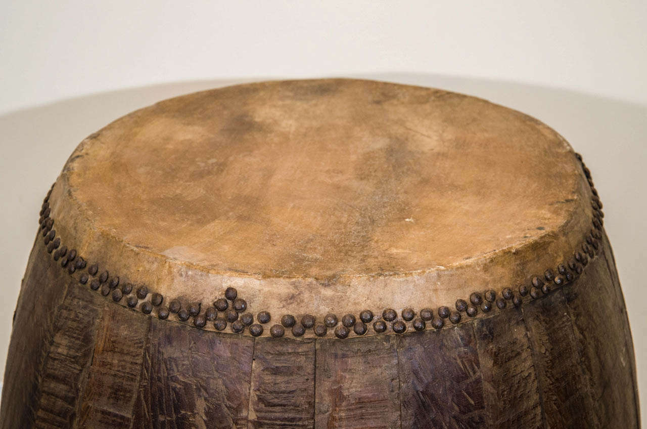 Chinese Large Weathered Drum circa 1850