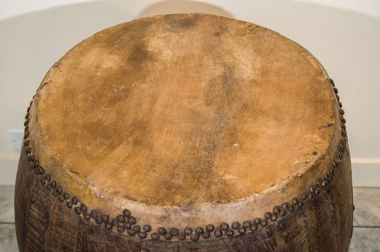 Large Weathered Drum circa 1850 In Good Condition In New York, NY