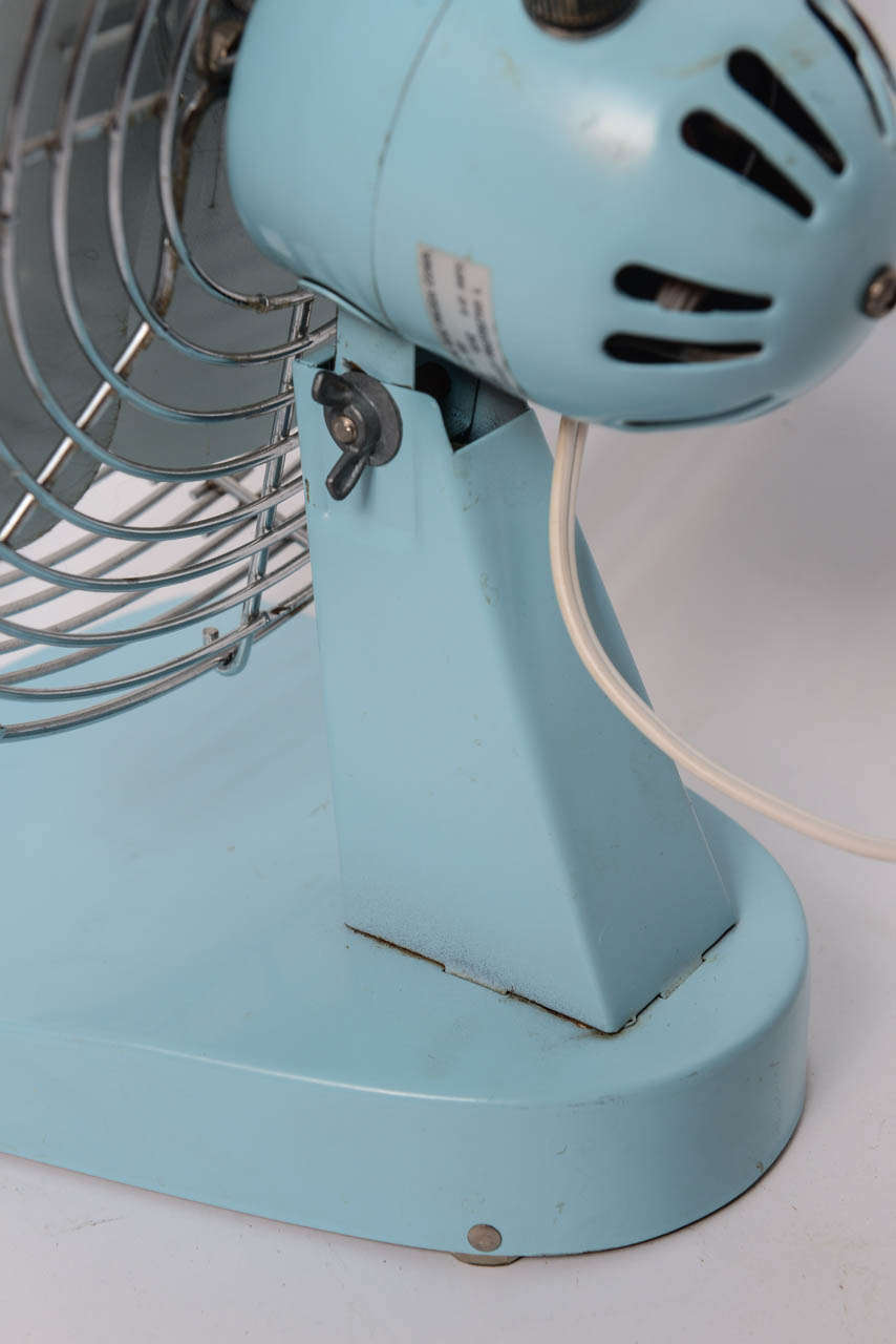 1950s Pair of Metal Turquoise Fan by Superior Electric Products Corp. 1