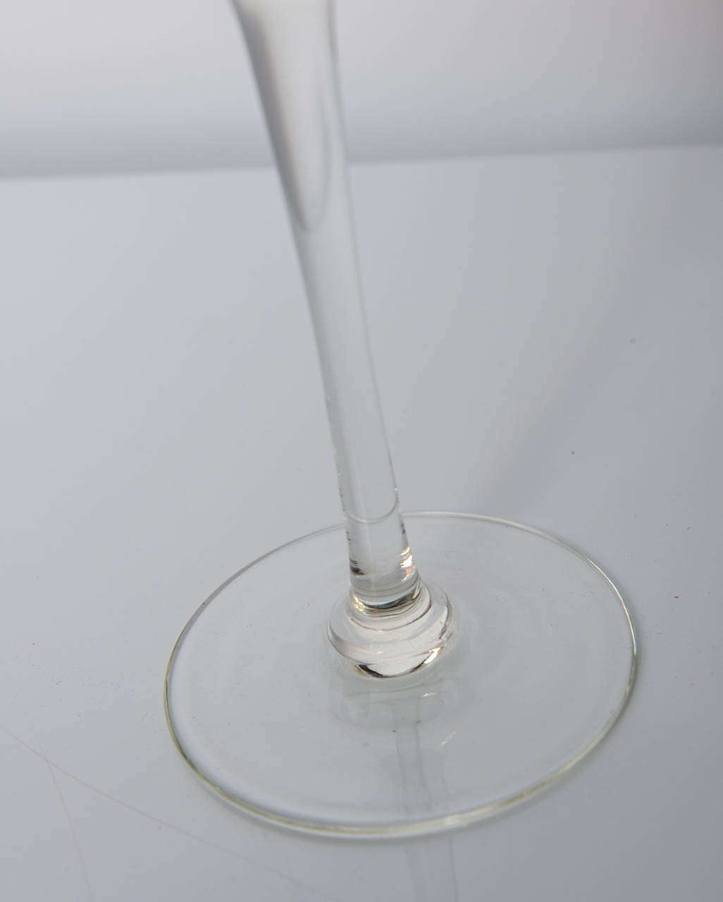 Glass Set of Ten 1960s Carlo Moretti White and Clear Cased Wine Goblets