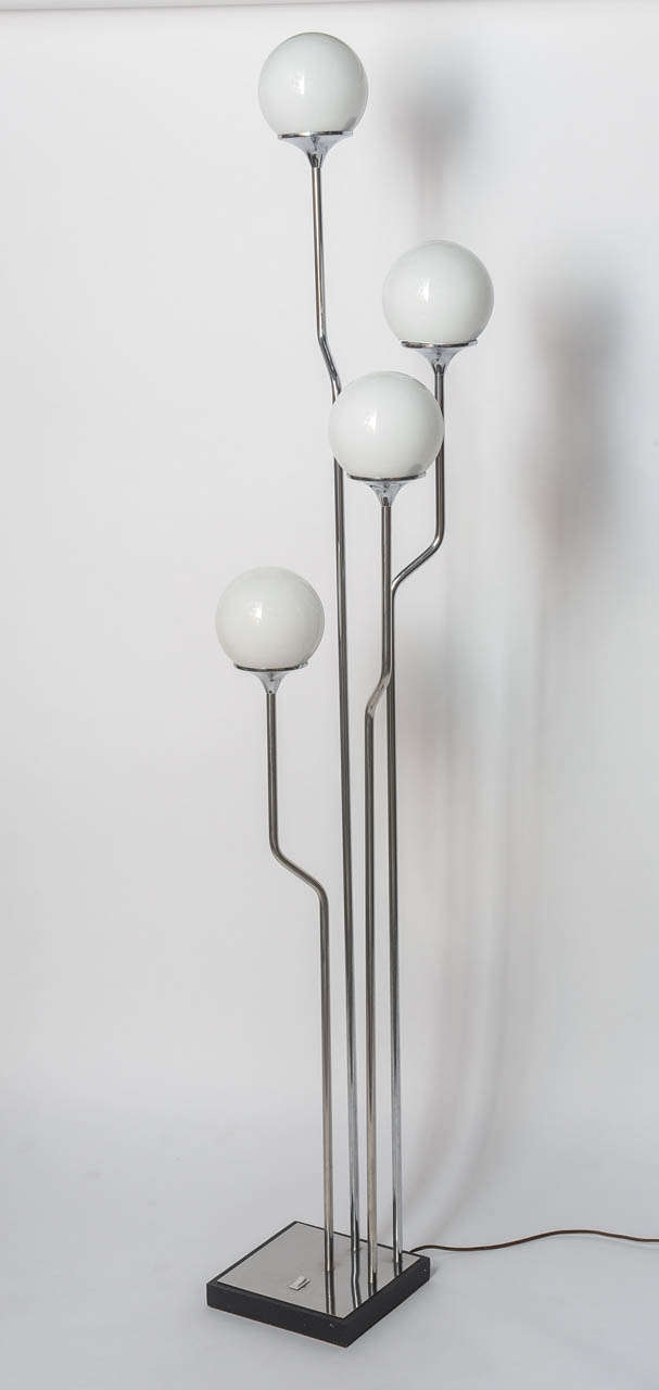 Midcentury Chrome Glass Globes Floor Lamp at 1stDibs mid century