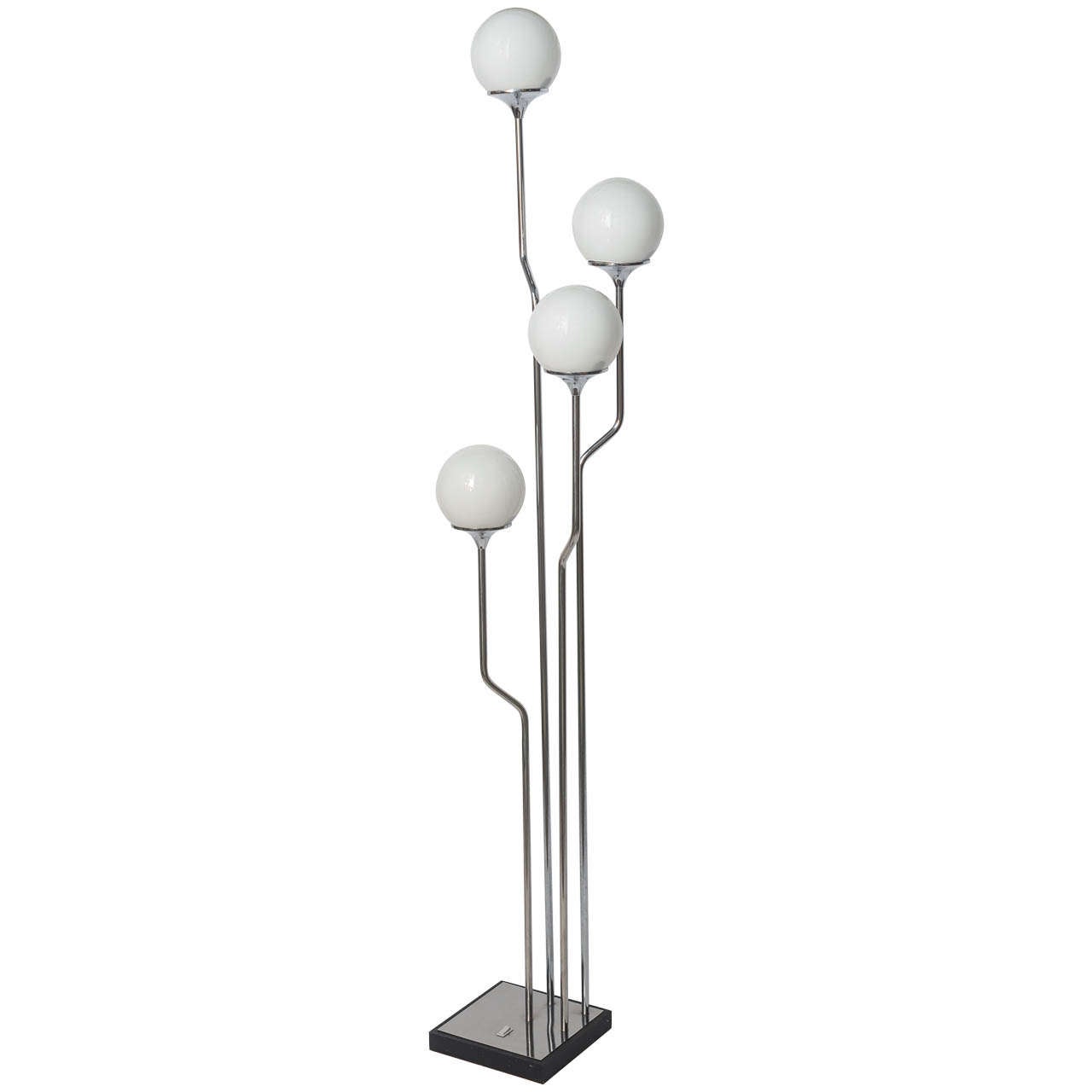 Mid-century Chrome Glass Globes Floor Lamp at 1stDibs | mid century ...