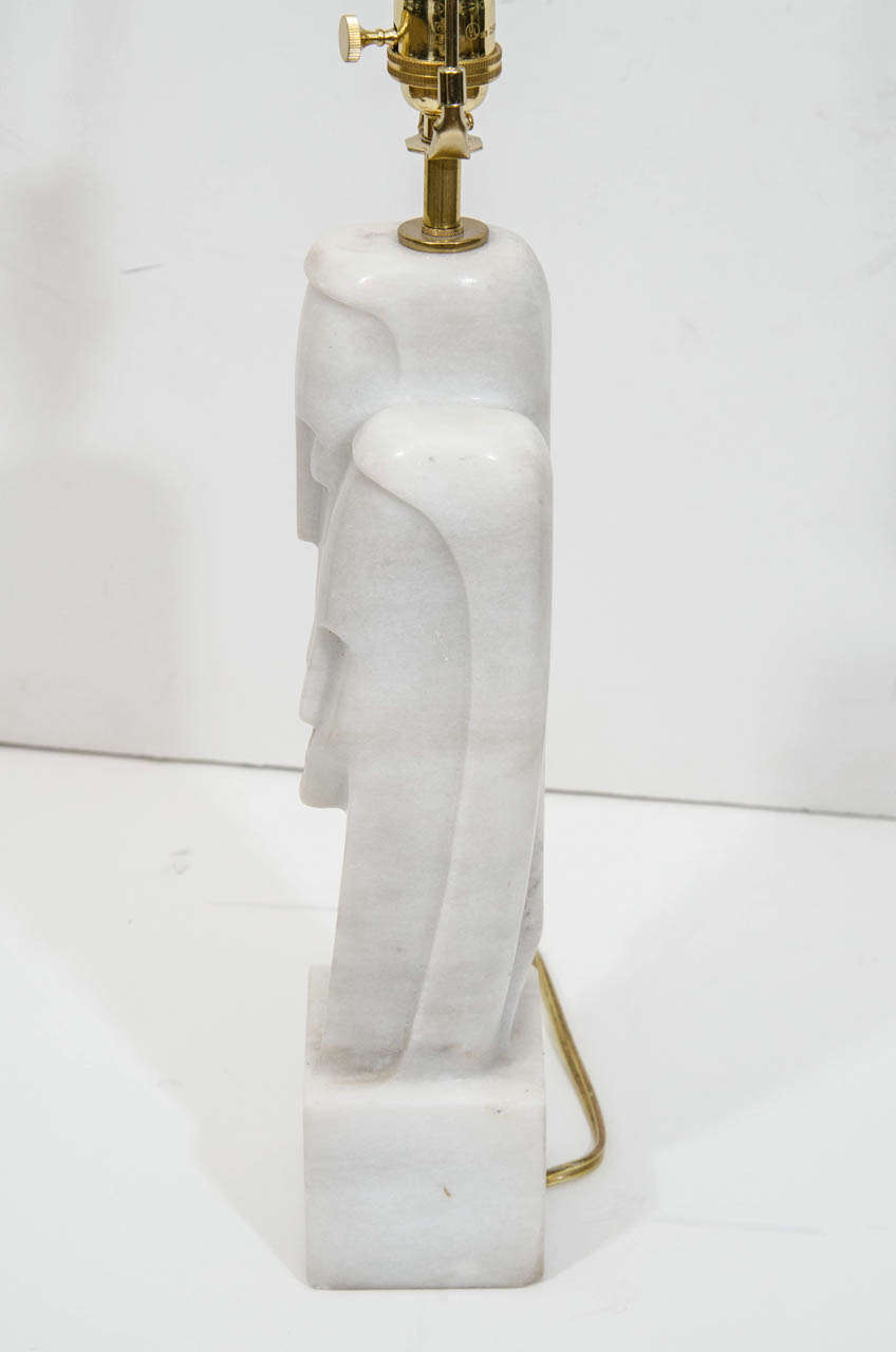 Deco Marble Figural Lamp 1