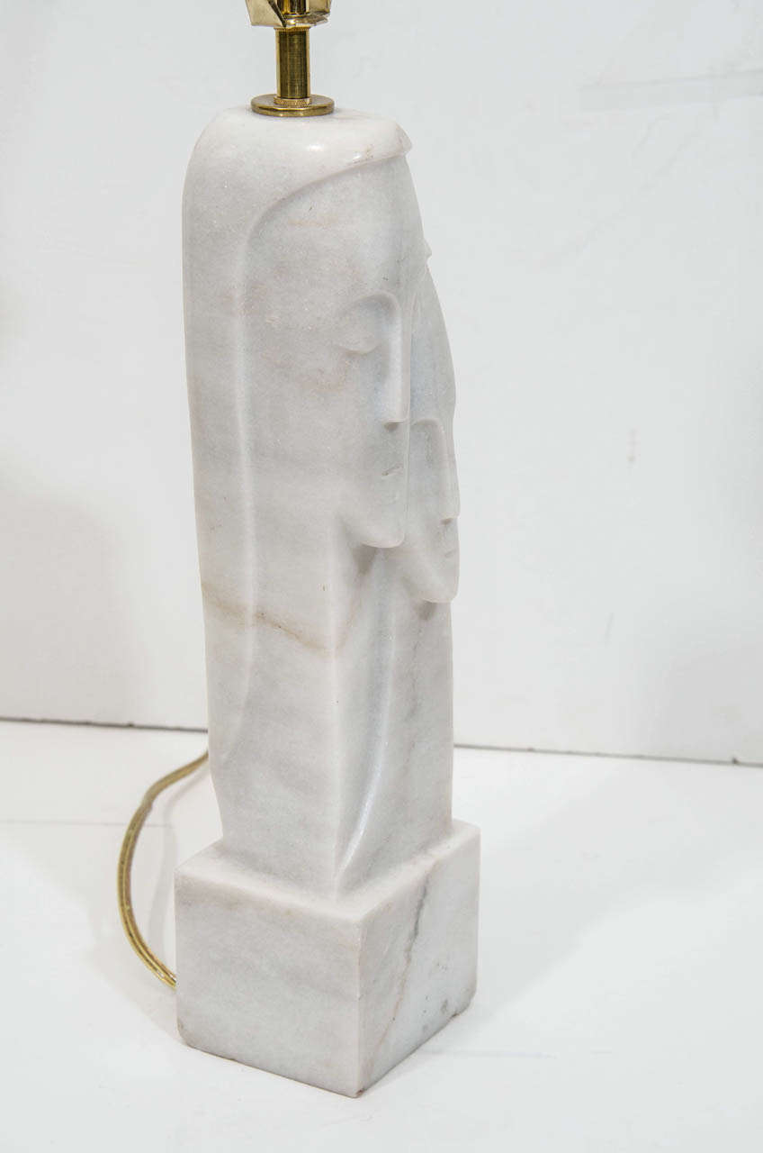 Deco Marble Figural Lamp 2